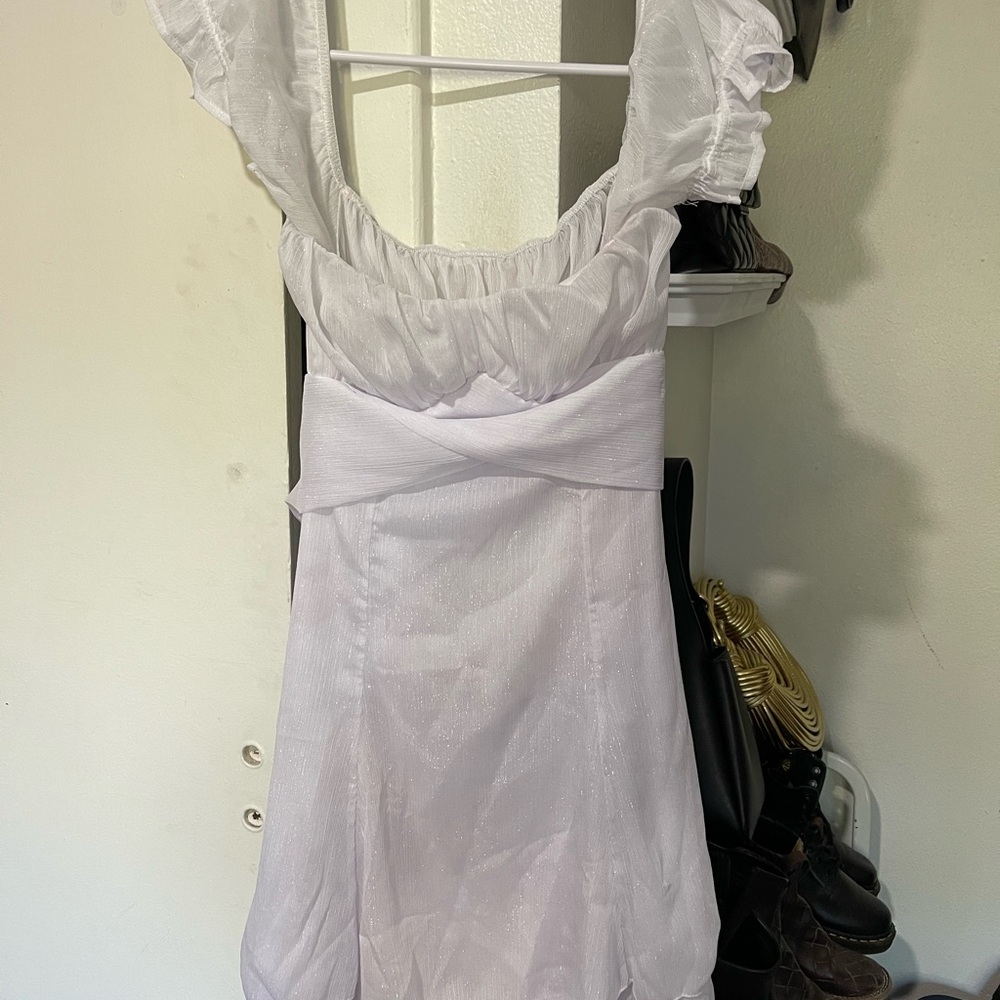 Lucy in the Sky Shimmering White Dress